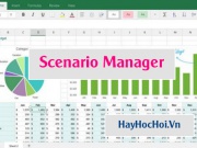 Sử dụng Scenario manager trong What if analysis để lập bảng...